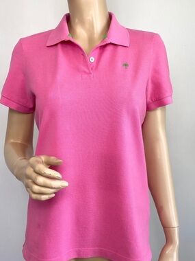 Lily Pulitzer Pink Resort Fit Summer/Spring Polo Top Sz Med